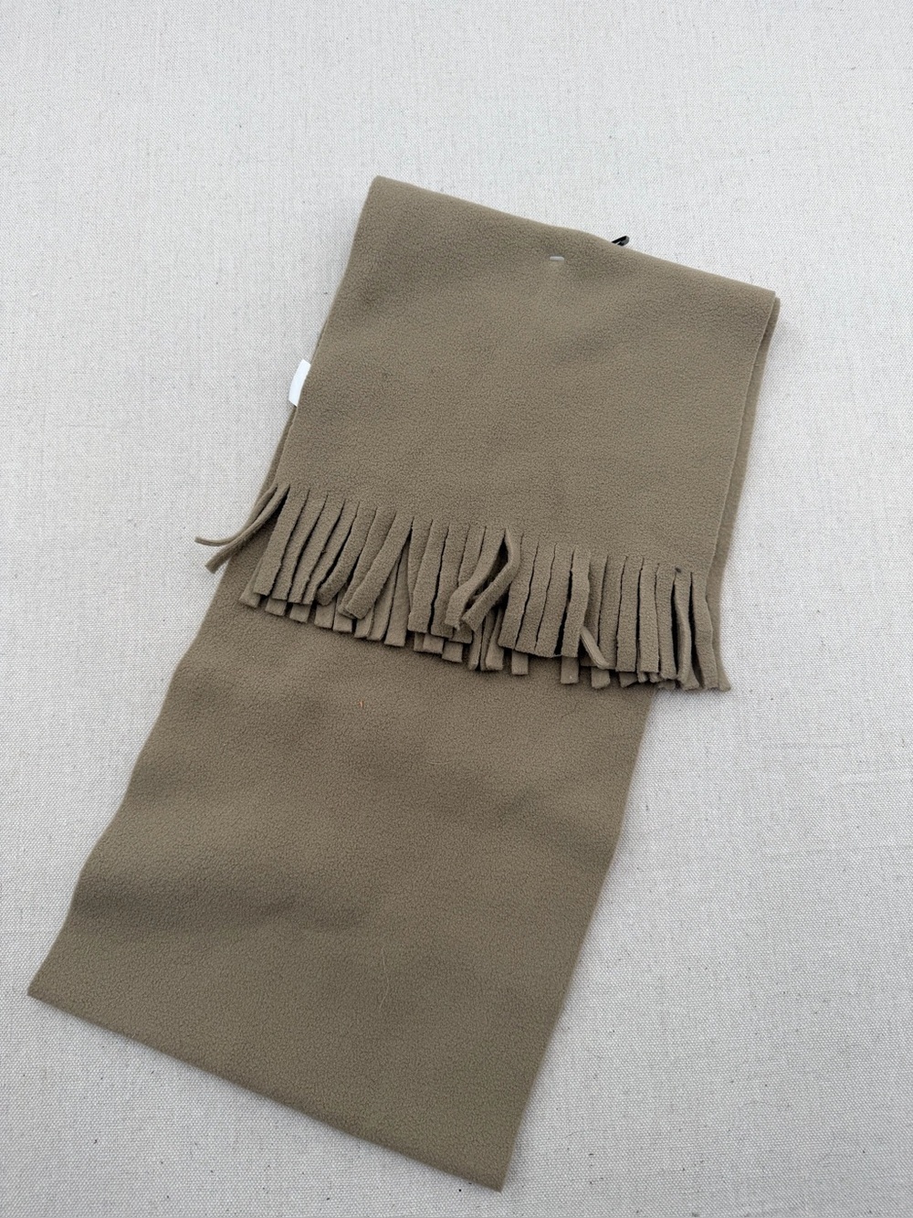 Taupe Fringe Wrap Scarf